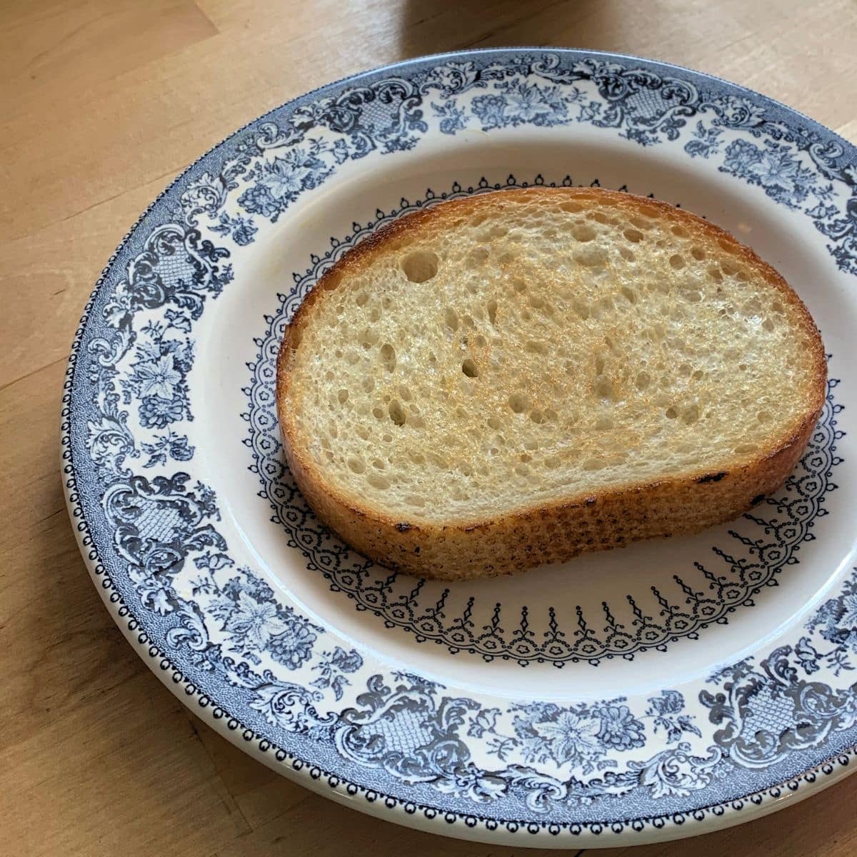 Toast on a plate