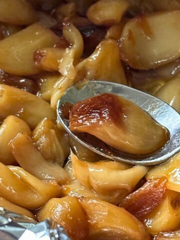 Roasted Garlic on a spoon