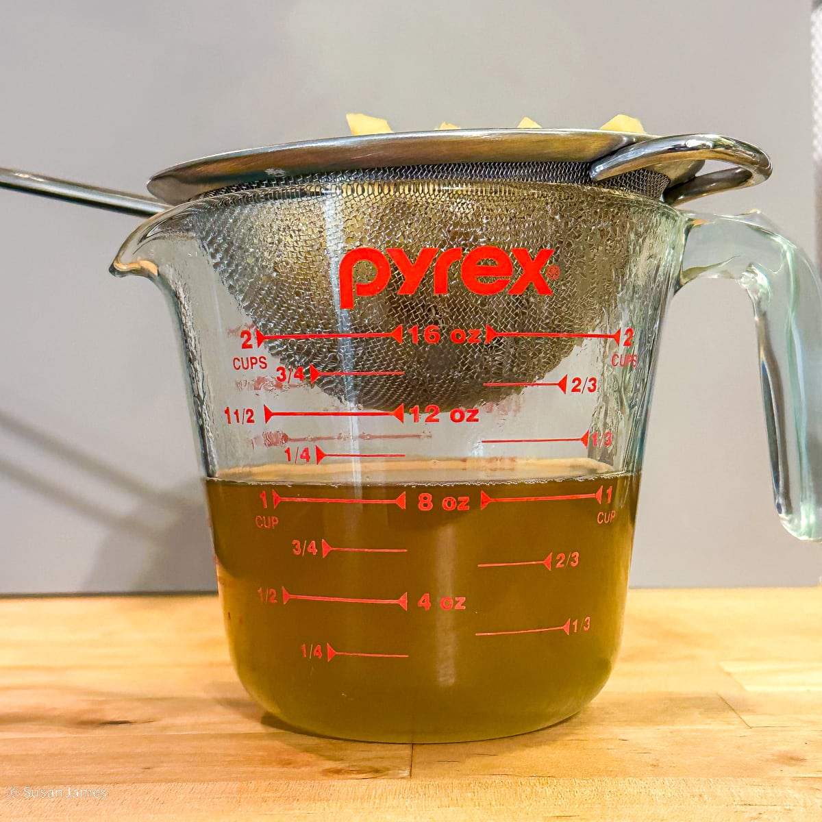diced ginger strained from ginger water
